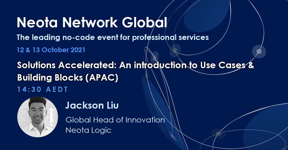 Learn more about how we are making no-code easier to use than ever before with our Use Cases and Building Blocks at Neota Network Global. Check out many other sessions and register now:  

bit.ly/3hPiiTq