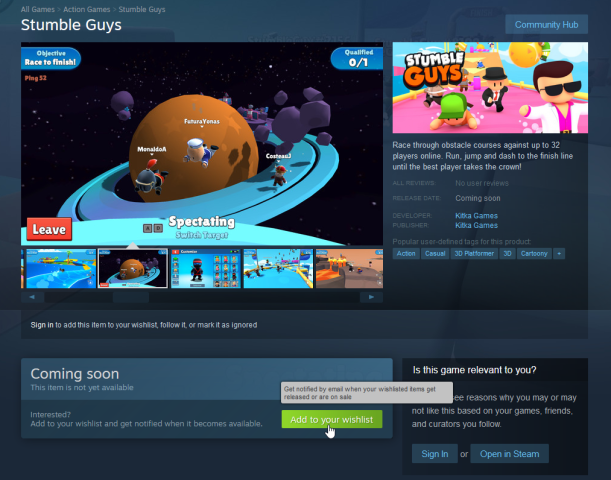 Stumble Guys no Steam