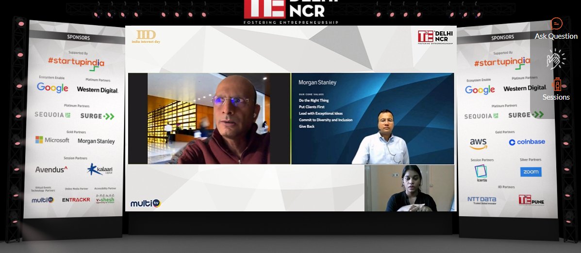 MultiTVVideo's tweet image. India Internet day #iDay2021 @TiEDelhi 
Some useful insights on the Wave of Tech Company IPOs &amp;amp; Change to the New Age Economy powered by 
@MorganStanley 
Don’t miss out on the next session! Register Now!
indiainternetday.multitvsolution.com/#/signup
#platformpartner #BestVirtualConferencePlatform