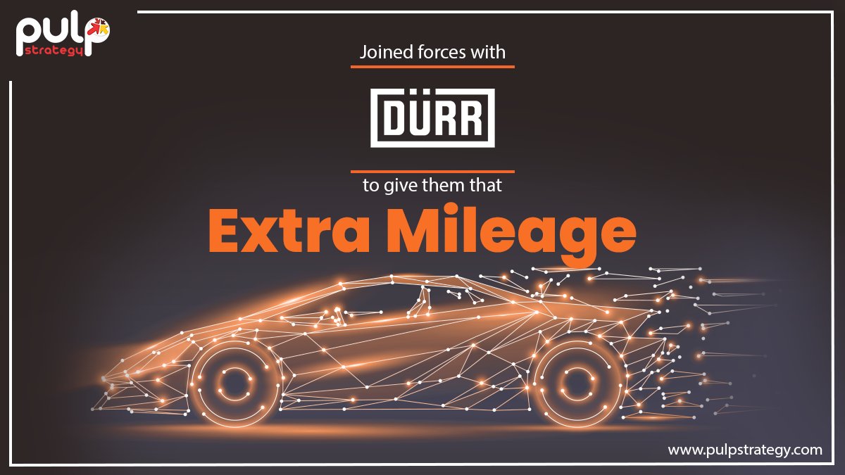 pulpstrategy's tweet image. We are proud to announce that we have partnered with Dürr India in their journey to build the perfect marketing strategy for a digital transformation.  
pulpstrategy.com
#WorkthatWins #NewWork #NewWorkAlert #Marketing #Branding #digitalmarketing #Advertising #Content