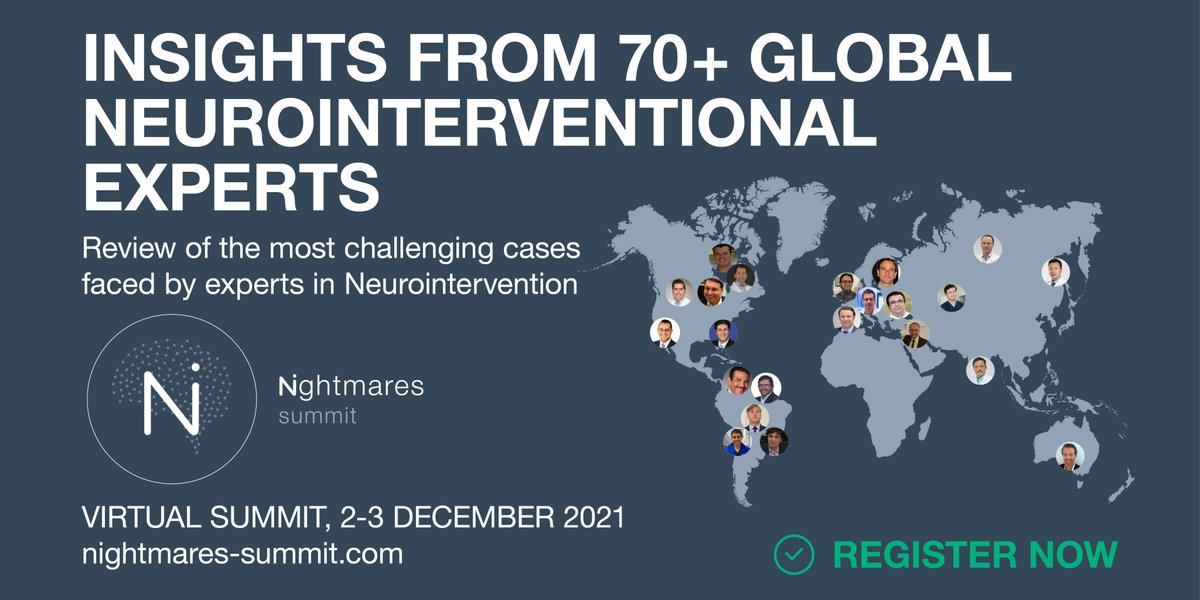 Registration open! Join us at NIGHTMARES, a global digital event for reviewing the most challenging cases by top experts in Neurointervention.
👉 Register free: nightmares-summit.com 

Course director: <a href="/DoctorGaldamez/">Mario Martínez-Galdámez</a> 
#NightmaresSummit #INR #neurointervention