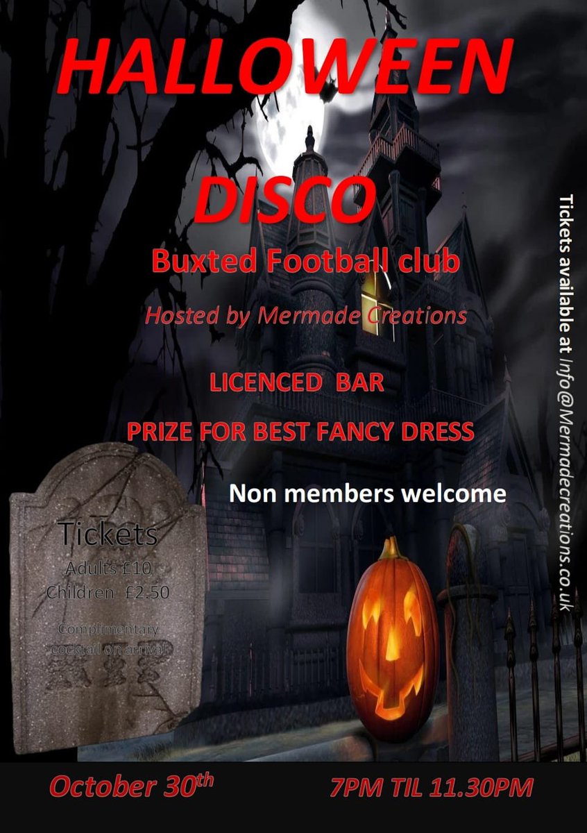 For a chance to WIN two adult tickets to our Halloween Disco check out our Facebook page! 🦇🎃

#Halloween #Buxted #competition #win #giveaway #Uckfield #UpTheStags