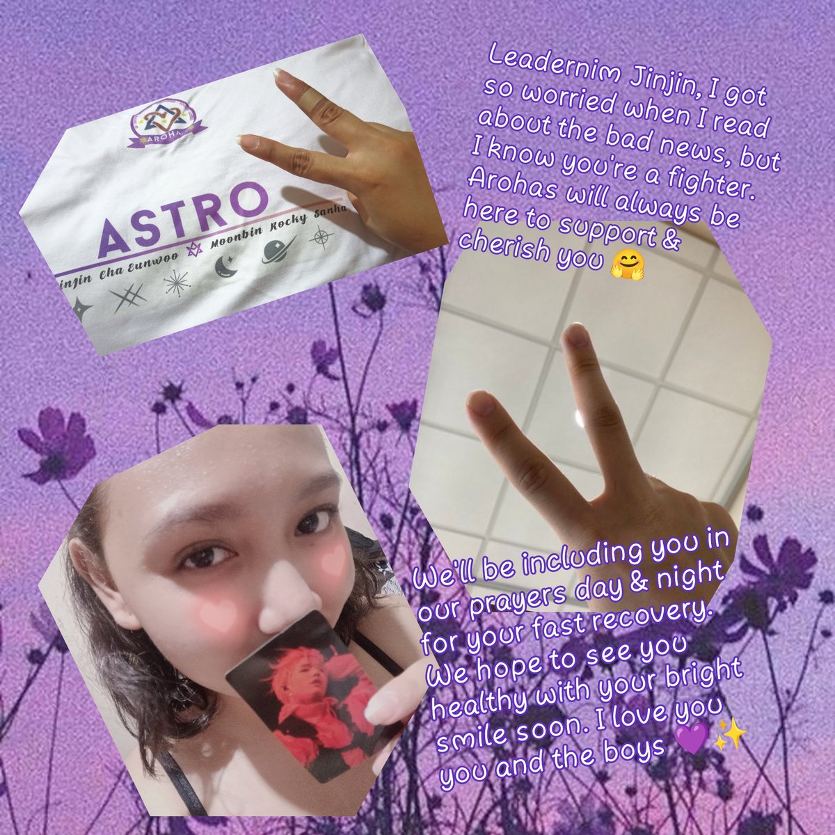 AstroClips_Zel's tweet photo. All I want is your complete recovery, our precious Jinjin...

This also for my #RSD #RohaSelcaDay

~Please excuse my injured finger there...

#아로하는_진진을_사랑해 #진진 #JINJIN #아스트로 #ASTRO @offclASTRO https://t.co/F4OzgZ1peS