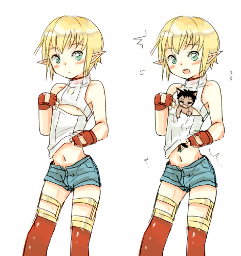 もっと小さい頃の耳黒なら描いてた。拾ったばかりの頃とか、お膝に座ってた頃とか。 