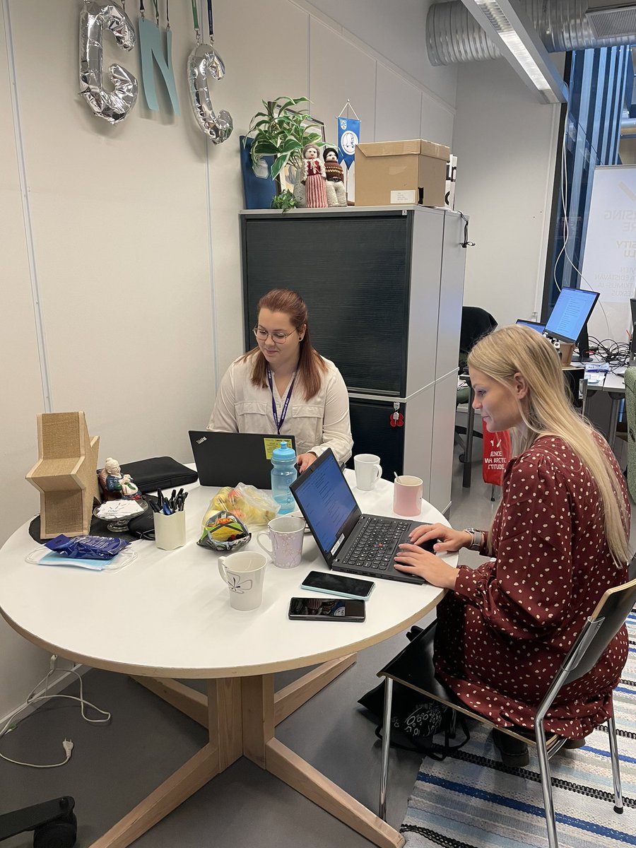 HST_OY's tweet photo. We are so excited to meet conference participants in less than an hour! We hope that conference celebration spirit will be in your offices / homes as we built it here University of Oulu 🙌❤️ #PSHTP #pshtp2021 #hoitotiedepäivät https://t.co/4R6vCeMLzD