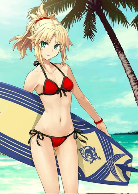 カルデア不良組の水着、シンプルに露出度高めのデザインで好き
#FGO 