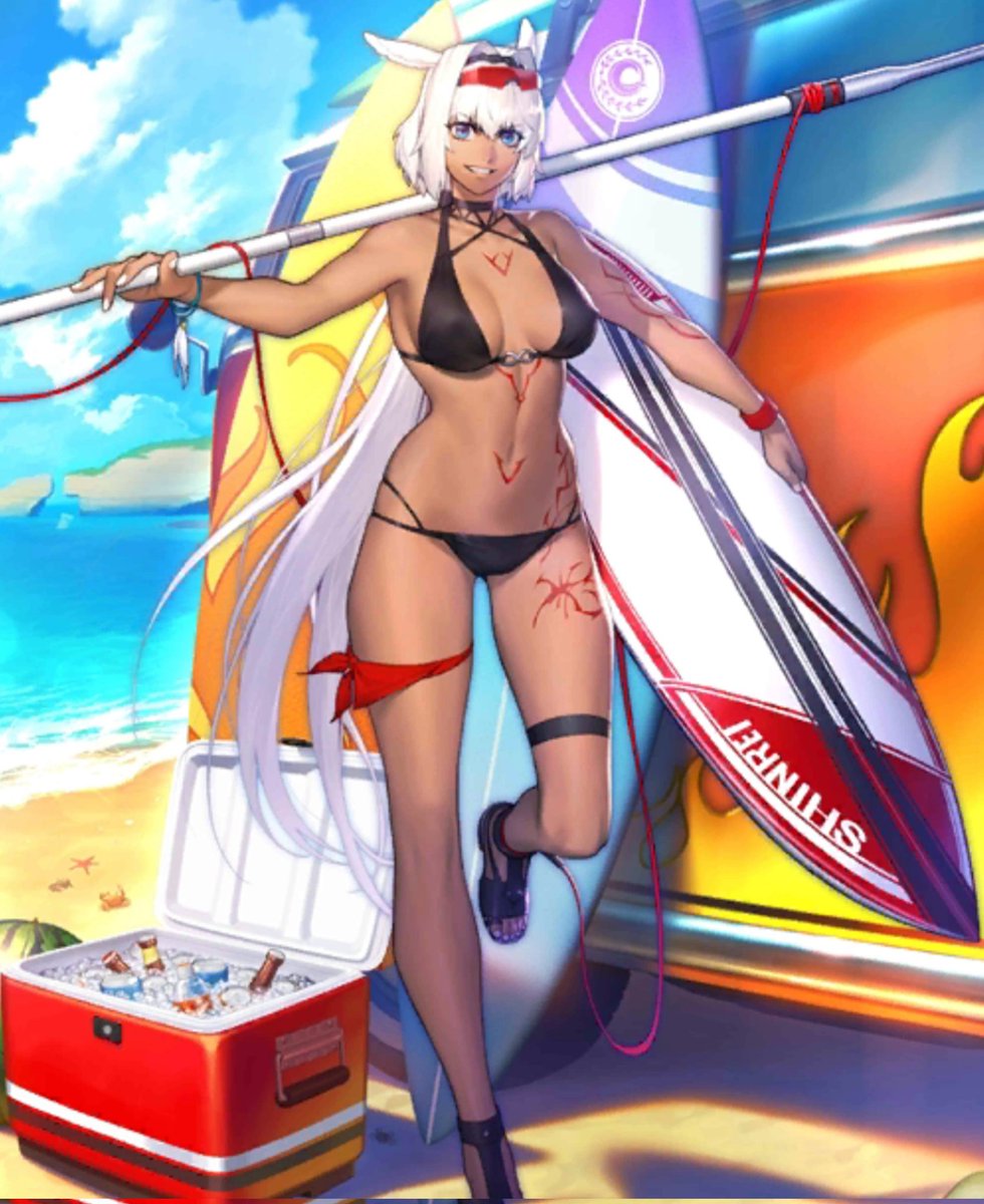 カルデア不良組の水着、シンプルに露出度高めのデザインで好き
#FGO 
