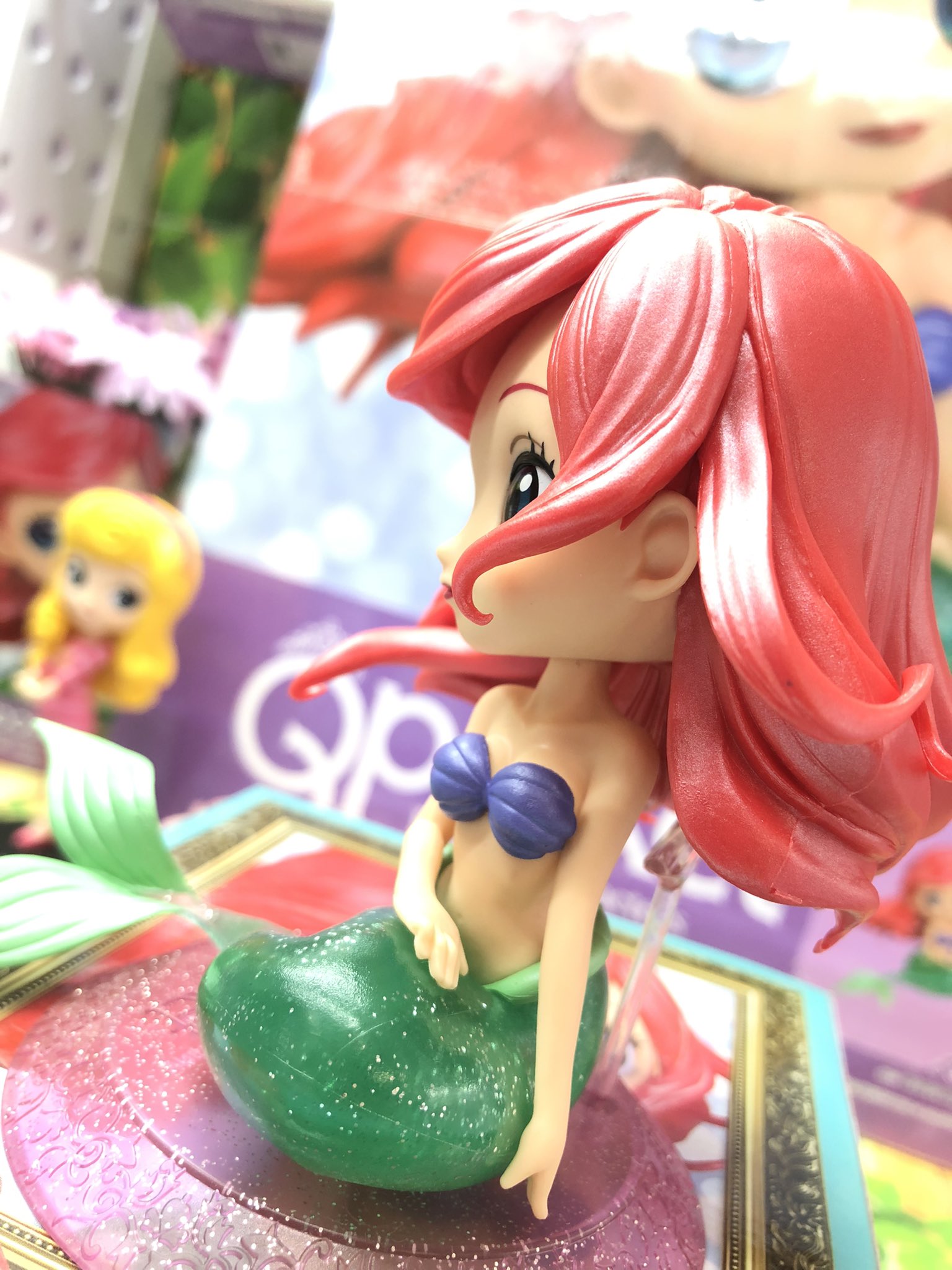 マンガ倉庫日向店アミューズ Qposket Disney Characters Ariel Glitter Line 入荷しましたー キラキララメ素材を使った なんとも可愛らしい アリエル 登場 人気シリーズです アリエル リトルマーメイド Qposket Qposketアリエル
