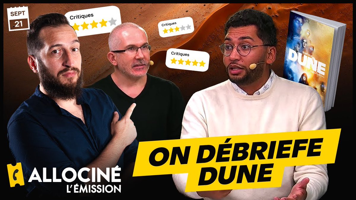 LloydChery22's tweet image. Un grand merci à @LeStreamFR sur @allocine c'était un plaisir de discuter de #Dune avec les potos @NormanGenius, @SardetY, et @Nanix95 ! Très heureux d'avoir rencontrer @Menraw, un animateur de choc et la top journaliste @MeganeChoquet ! 

Pour regarder : youtube.com/watch?v=9qNUnC…