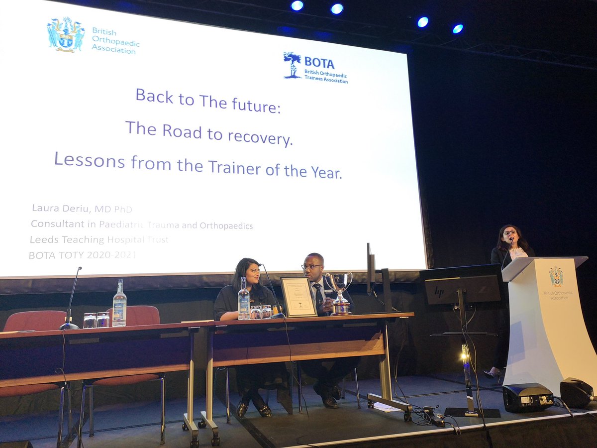 Congratulations to @laura_deriu @bota_uk Trainer of the Year 2021! 👏 Great presentation talking about how to create a culture of belonging, training & development for trainees 🦴 #BOAAC21 #BOACongress #orthotwitter @BritOrthopaedic @bota_uk