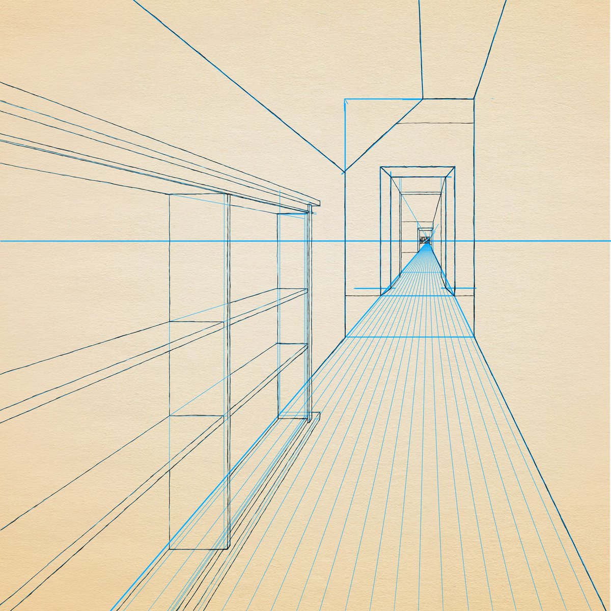 背景をちゃんと描くってなったら Clipstudioのパース定規が優秀過ぎること Ryo イラストレーター のイラスト