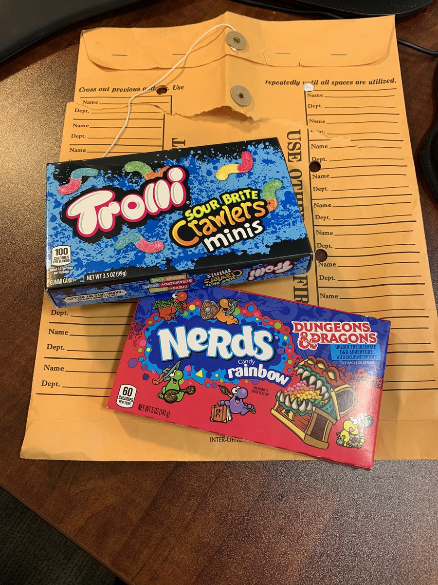 This is hands-down the best thing I have ever received in an inter-office envelope. I have the best colleagues 💙💛