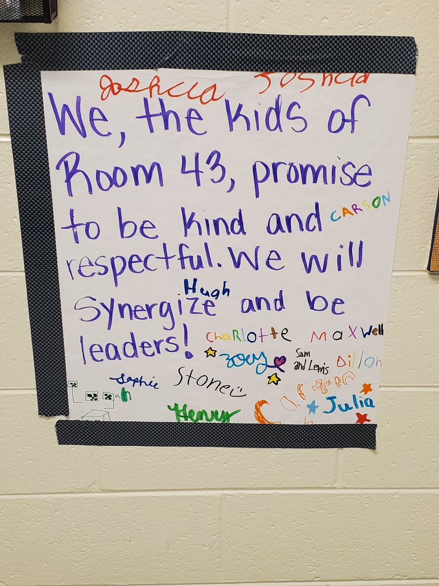 SchirmerCrystal's tweet photo. Mission statement! @CloverHillES @TheLeaderinMe #oneccps https://t.co/v503ELBanM