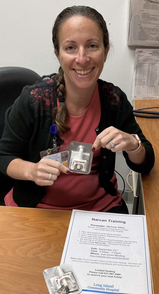 LICommHospital's tweet photo. Register today for tonightβs #Narcan Training via Zoom!
Call 631.687.2900 to register your spot. Attendees must use video capability to participate & to receive a free #NarcanKit https://t.co/r0SfZpAU2o