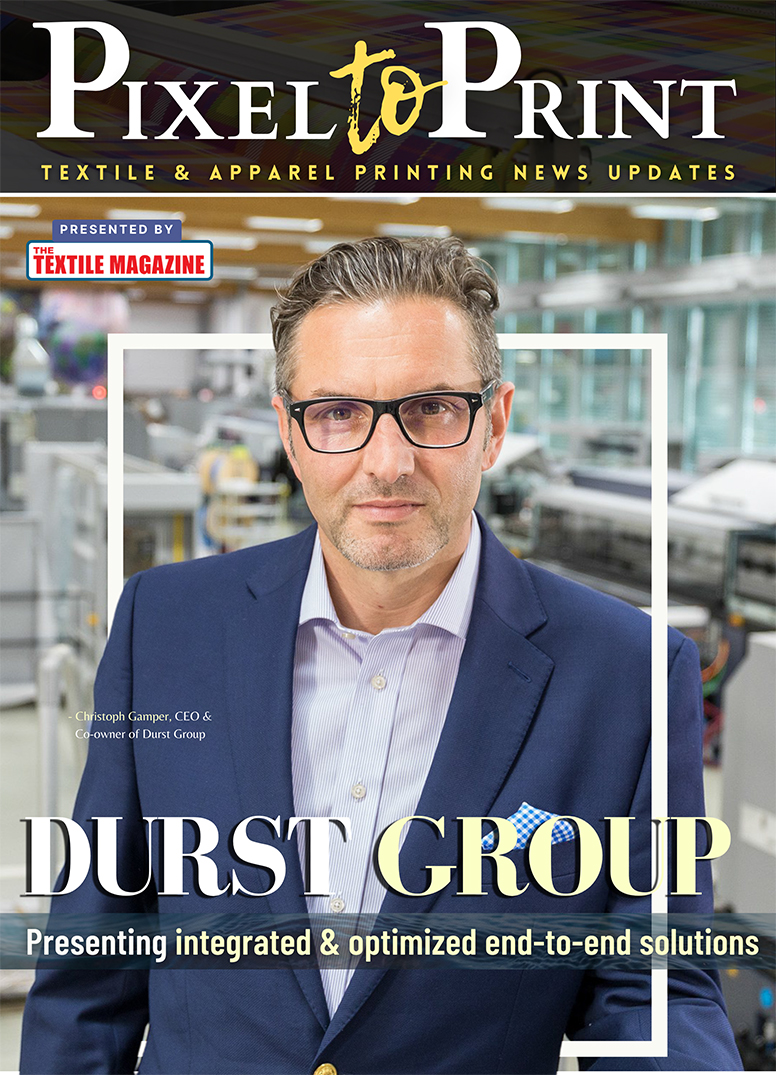 MagazineTextile's tweet image. 𝐏𝐢𝐱𝐞𝐥-𝐭𝐨-𝐏𝐫𝐢𝐧𝐭, from The Textile Magazine, presents a special impact feature on Durst Group presenting integrated &amp;amp; optimized end-to-end solutions.

Linkn to Impact Feature: indiantextilemagazine.in/wp-content/upl…

#DurstGroup #integrated #optimized #endtoend #solutions #printer