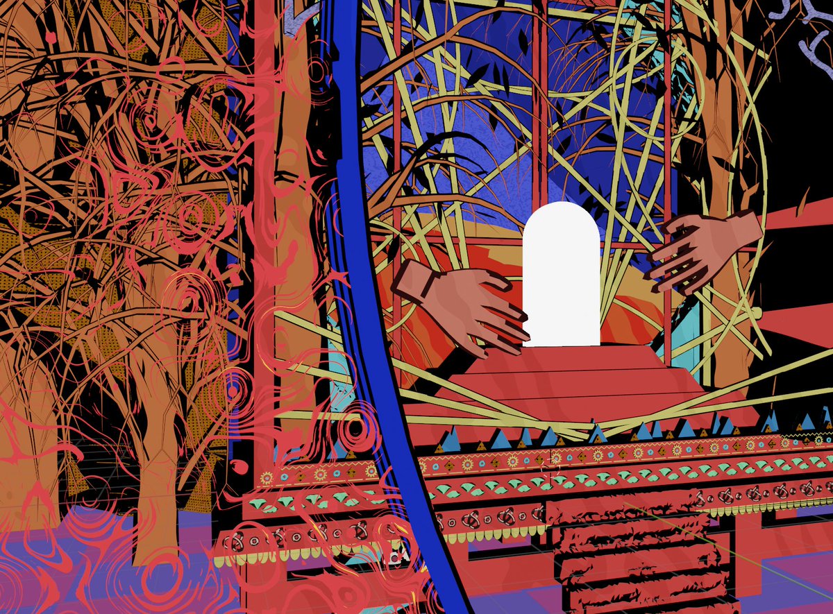 WIP: Some strange tiny 3D temples coming soon. Because I've always thought the tiny temples on the side of streets here in SG/MY should become portals to other places.