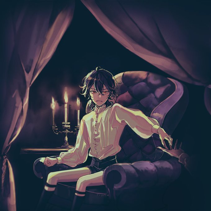 「dark sitting」 illustration images(Latest)