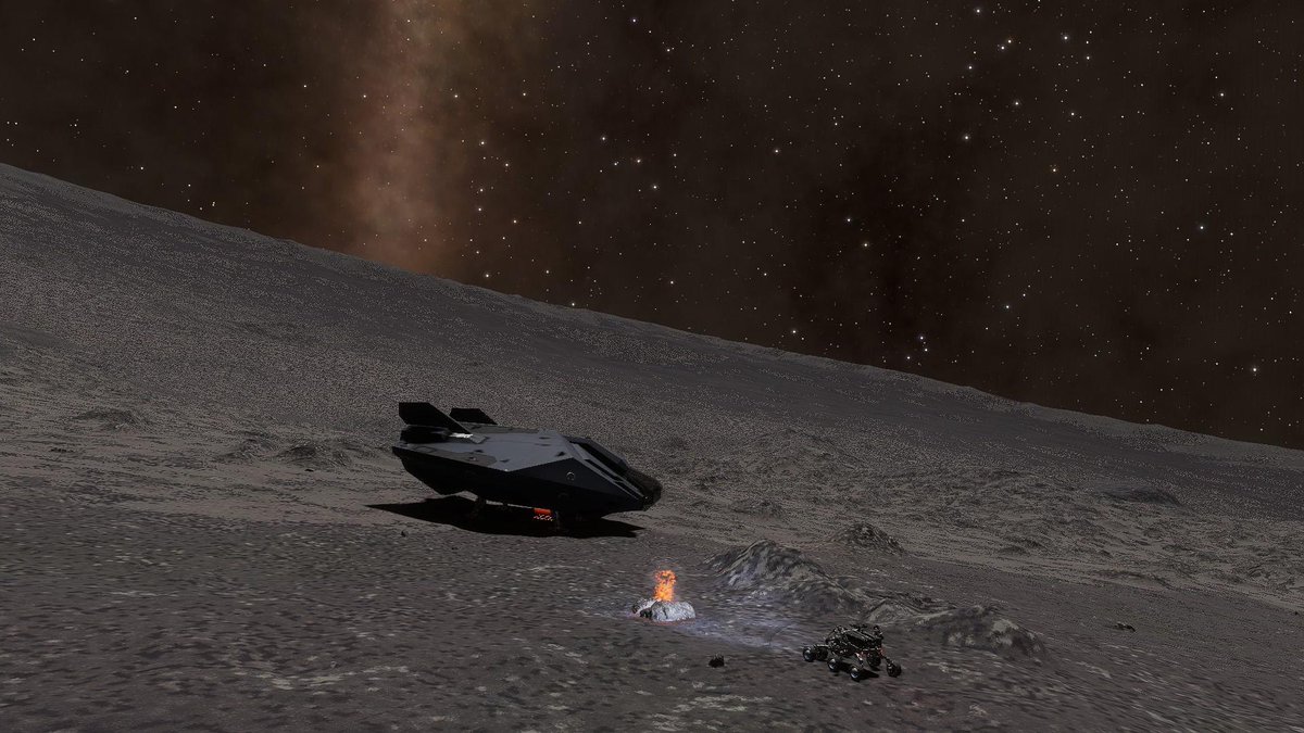 CMDRKingKirsche's tweet photo. Just sittin‘ around the campfire and hitin‘ the strings on my space-banjo. pling-plang 
#EliteDangerous #intothevoid #thisiswhyweexplore https://t.co/bRauHLvlMn