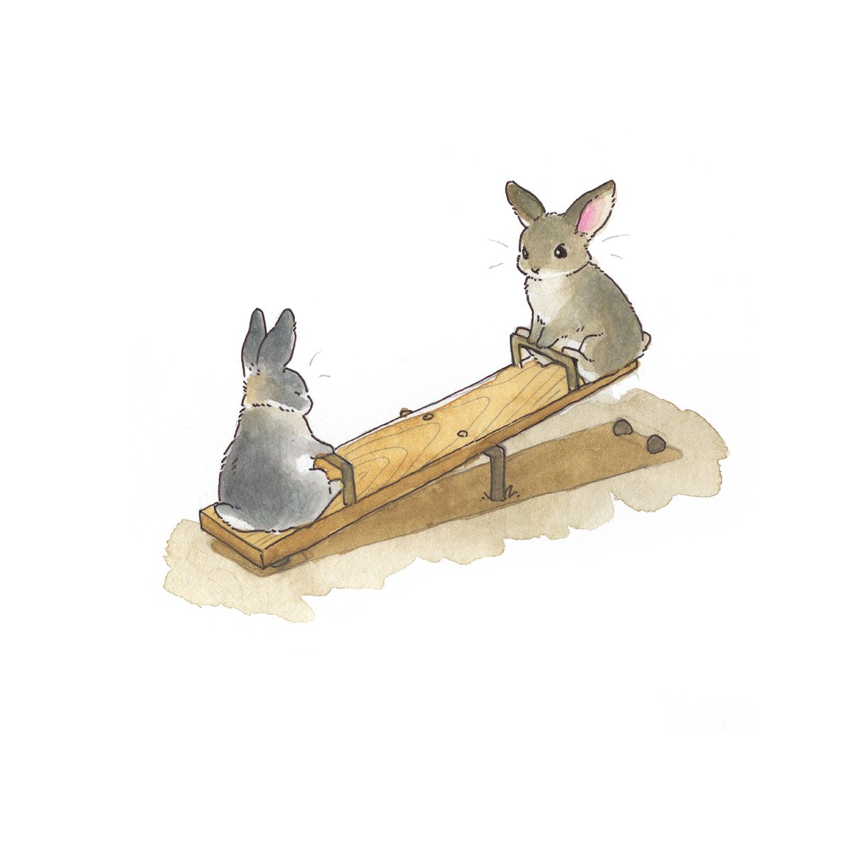 「◯ 懐かしい遊具 ◯

ぎっこんばったん 」|VeryBerry うさぎ星さん4/8-9出展のイラスト