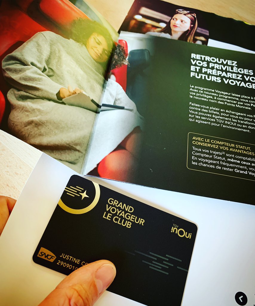 Très #chic de la part de <a href="/TGVINOUI/">TGV INOUI</a> de nous redonner le statut qu’on avait avant la crise sanitaire pour le lancement du nouveau #programmedefidélité #teamtgv #grandvoyageur #grandvoyageurleclub #sncf #viveletrain