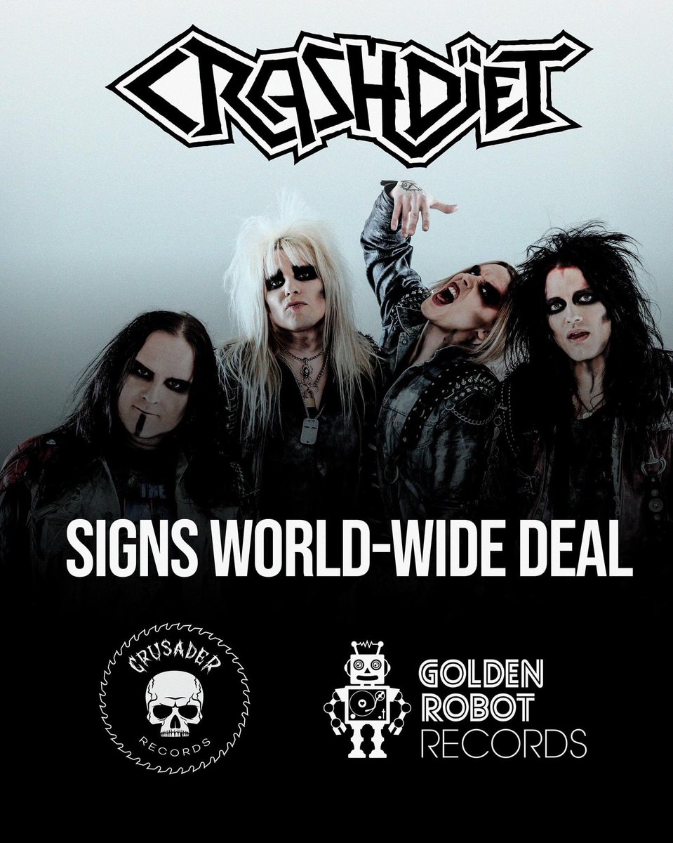 CRASHDÏET OFFICIAL (@crashdiet_org) on Twitter photo BIG Announcement
Crashdïet are thrilled to sign a world-wide deal
with Crusader Records / Golden Robot Records!
a new STUDIO album WILL BE released IN early 2022!
STAY TUNED FOR MORE DETAILS...
<a href="/GoldenRobotRcds/">Golden Robot Records</a> BIG Announcement
Crashdïet are thrilled to sign a world-wide deal
with Crusader Records / Golden Robot Records!
a new STUDIO album WILL BE released IN early 2022!
STAY TUNED FOR MORE DETAILS...
<a href="/GoldenRobotRcds/">Golden Robot Records</a>