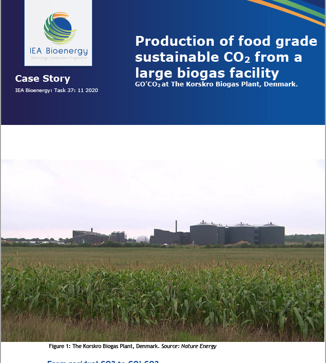 Denmark has a demand of 65000 t of CO2 sourced from fertiliser production. 
Korskro in Denmark produces biomethane from manure but the CO2 upgraded to food quality with potential to satisfy  25% of CO2 market.
Decarbonisation is not all about electricity 
ieabioenergy.com/wp-content/upl…