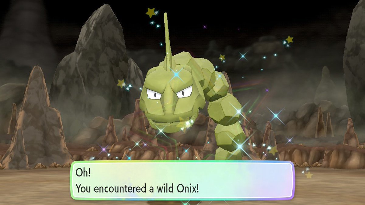 Shinyhunterben3's tweet image. #LetsGoWeek2021 @ShinyHaunterSJ can’t believe my luck got an Onix in 7 encounters. Golbat 170 after that