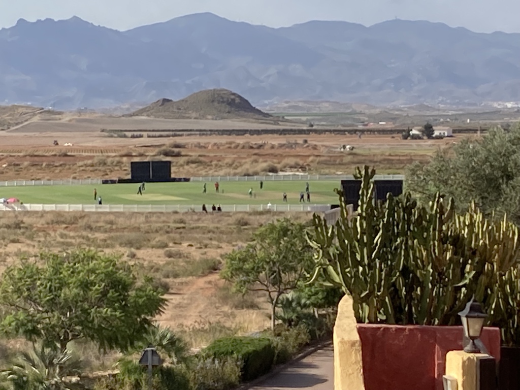 Early stages of Ireland u19s vs Scotland u19s…..in the desert