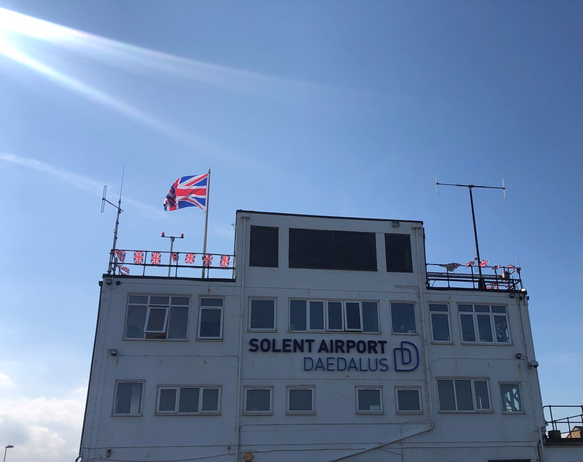We’ve dressed @solentairport in red, white and blue to welcome arrivals to this weekend’s @LeeVEDay75. Fun for all the family with a living history encampment, Spitfire flypast, veterans parade, funfair, food and ‘40s music. Tickets still available: leevictoryfestival.co.uk