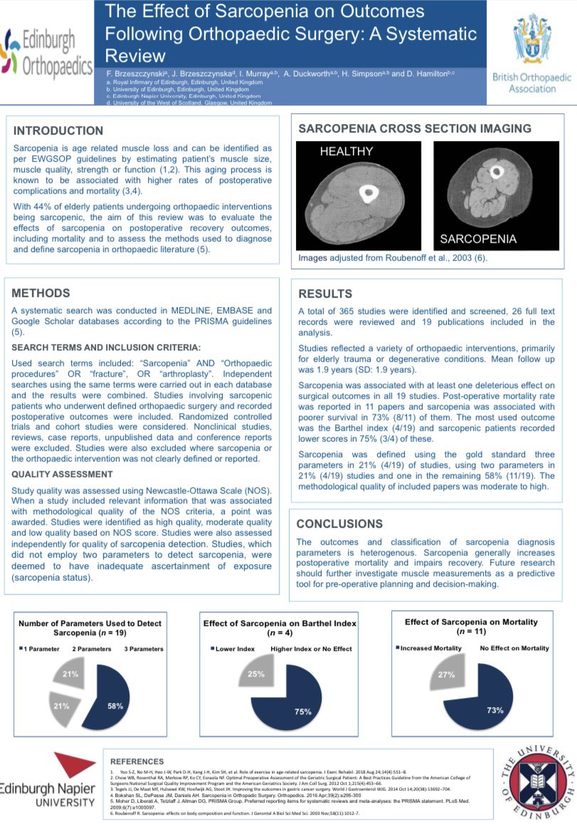 Very proud of our poster at @BritOrthopaedic congress this week. @df_hamilton #BOAAC21