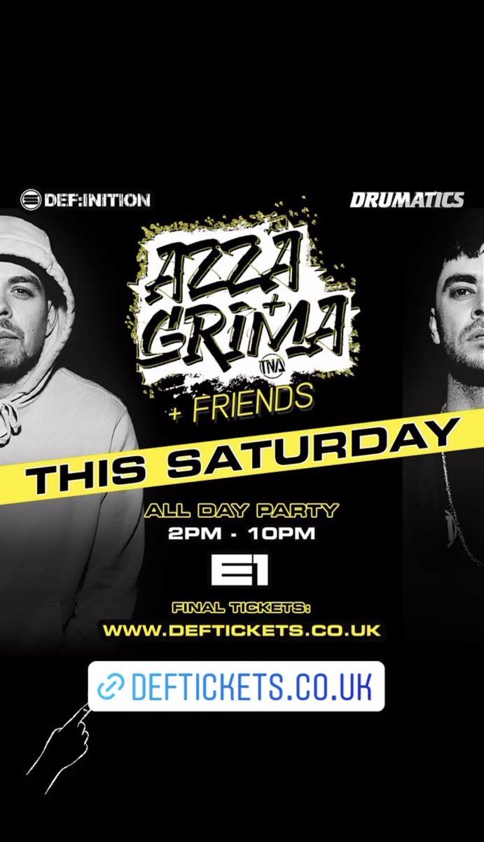 Catch me at @E1LDN this Saturday for @MrAzzaDnB & @Grima_MC’s All-Day Party 💿 - Time to test out these new ones ayeee.