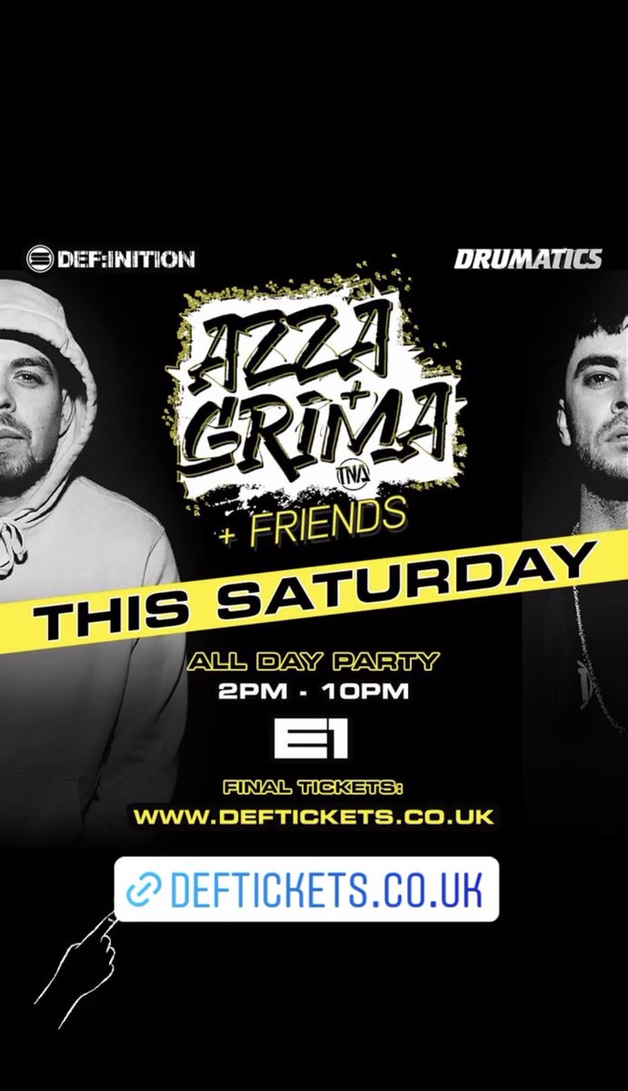 Catch me at <a href="/E1LDN/">E1</a> this Saturday for <a href="/MrAzzaDnB/">David Tekham</a> &amp; <a href="/Grima_MC/">GRIMEZ</a>’s All-Day Party 💿 - Time to test out these new ones ayeee.