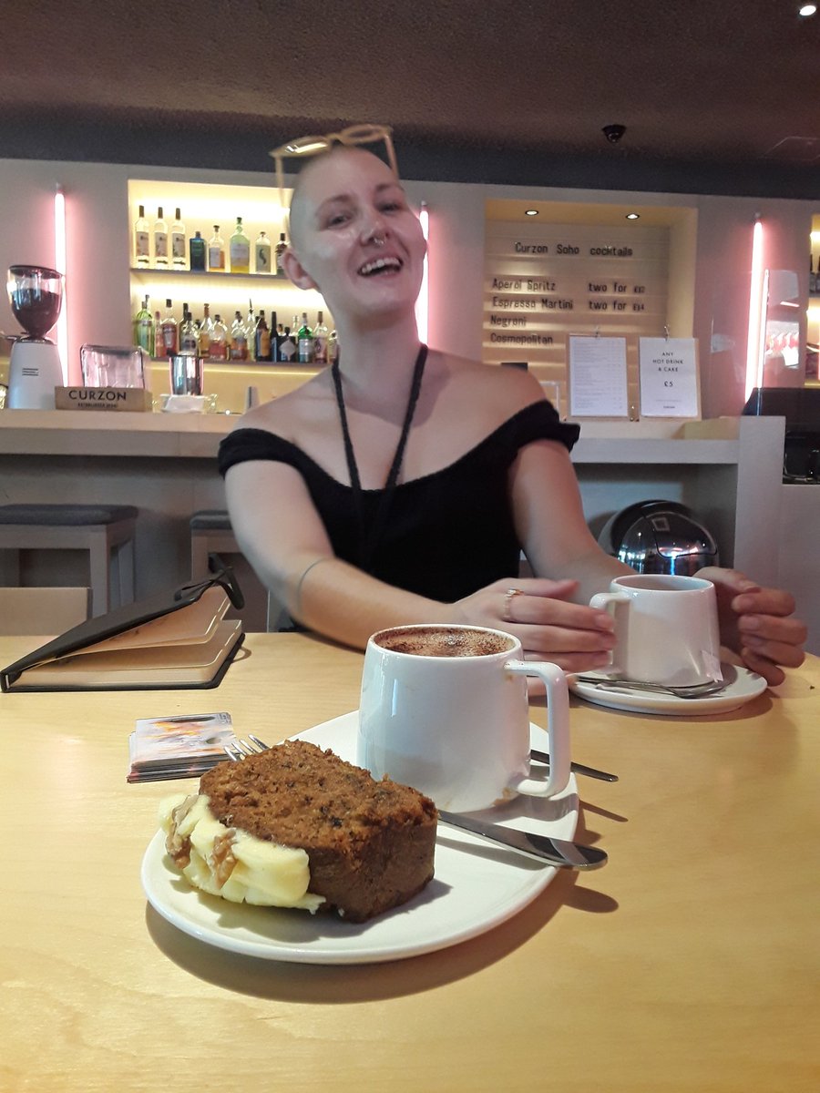 LondonersLondon's tweet photo. My #Brunch came in the form of a working one, with friend @aekingsmill preparing for the next phase of producing her #LightSourceUK #LightSourceNightSchool over #CarrotCake & an #Oatmilk #Latte in @CurzonCinemas #Cafe & #Bar on #ShaftesburyAvenue #Soho. #LetsGuide #UniquelyLondon https://t.co/Ek8EGFsZDx