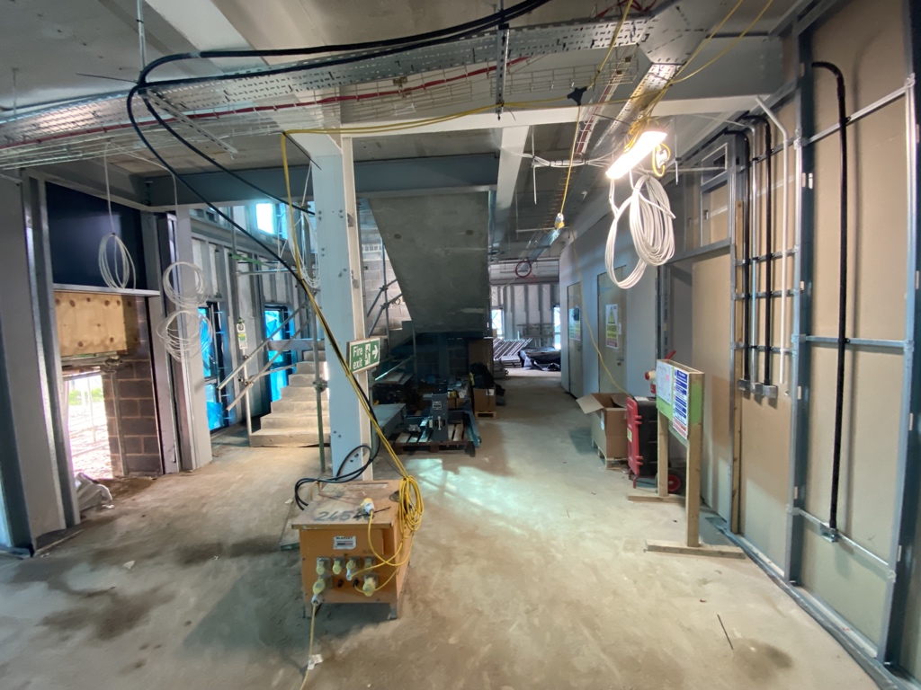 The new surgery building is coming on brilliantly. Here’s what it looks like inside at the moment.
Loads more to do before we open next year but it will be a fantastic resource for our patients 
<a href="/royalcres_surg/">RoyalCrescentSurgery</a> <a href="/PrestburyParkGP/">Prestbury Park Medical</a> @GlosCCG