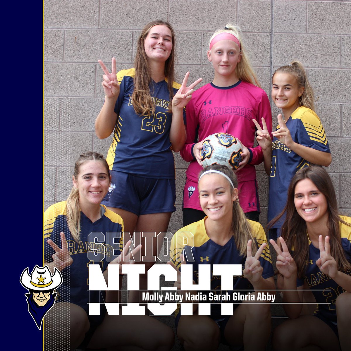 📢It’s GAMEDAY for <a href="/NRHSWomensSoccr/">NRHSWomensSoccer</a> ❕❕

⭐️Tonight we celebrate our 6️⃣ Senior Lady Rangers 💙⚽️💛⚽️

⏰Varsity Only at 7pm 🆚 @ElyriaGirls 

📍Ranger Stadium 🏟 
🎟 rangersathletics.com/partner/28/eve…