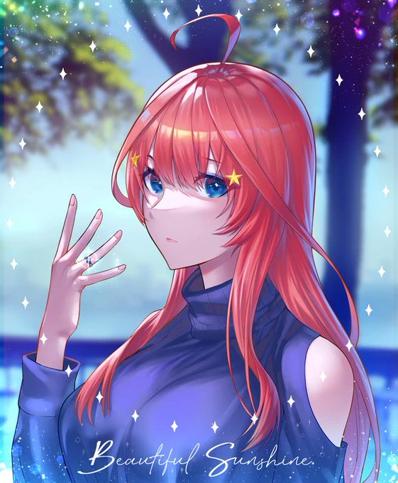 ⭐ Itsuki Nakano ⭐さんがTwitterに投稿した中野五月(五等分の花嫁)のイラスト。