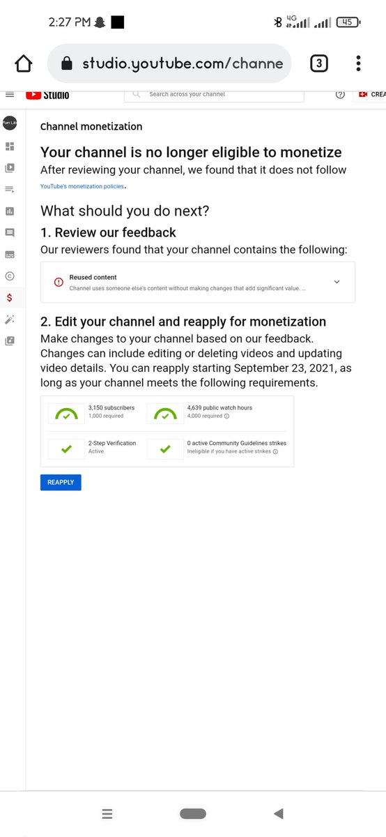 InsideStory0's tweet photo. Hi @TeamYouTube 
sir YouTube Not Update Today my channel Reviewing Date https://t.co/Dgvfd0iwt1