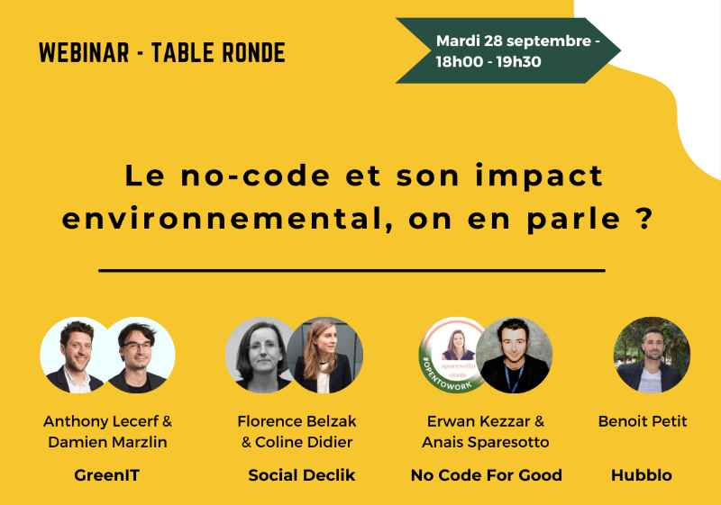 Pierre Tran (@pierretran) on Twitter photo Le no-code et son impact environnemental, on en parle ? Webinaire gratuit le 28 septembre 18h greenit.fr/?p=14250 avec <a href="/greenit/">GreenIT.fr</a> <a href="/DeclikSocial/">Social Declik</a> <a href="/NoCodeforGoodFr/">NoCodeforGood</a>
#nocode #environnement #écoconception #techforgood Le no-code et son impact environnemental, on en parle ? Webinaire gratuit le 28 septembre 18h greenit.fr/?p=14250 avec <a href="/greenit/">GreenIT.fr</a> <a href="/DeclikSocial/">Social Declik</a> <a href="/NoCodeforGoodFr/">NoCodeforGood</a>
#nocode #environnement #écoconception #techforgood