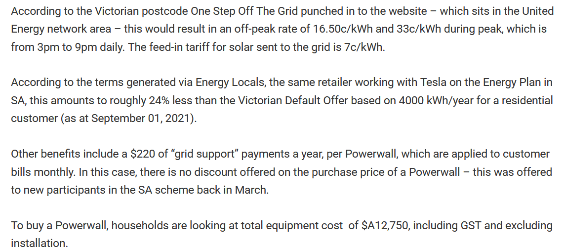 TESLA  to conquer Victoria 🇦🇺 in #Fight4Prosumers: 

#Prosumer integrated in #Powerwall-#VPP through #ToU-tariff.

T&amp;C would be interesting ...

<a href="/SmartEnergyCncl/">SmartEnergyCouncil</a> <a href="/solarcitizens/">Solar Citizens</a> <a href="/IRENA/">IRENA</a> <a href="/RenewablesGrid/">Renewables Grid Initiative</a> <a href="/UN_Energy/">UN-Energy</a> @ASEAN_EnergyCC <a href="/Energy4Europe/">Energy4Europe 🇪🇺</a> 

x.com/OneStepOffGrid…