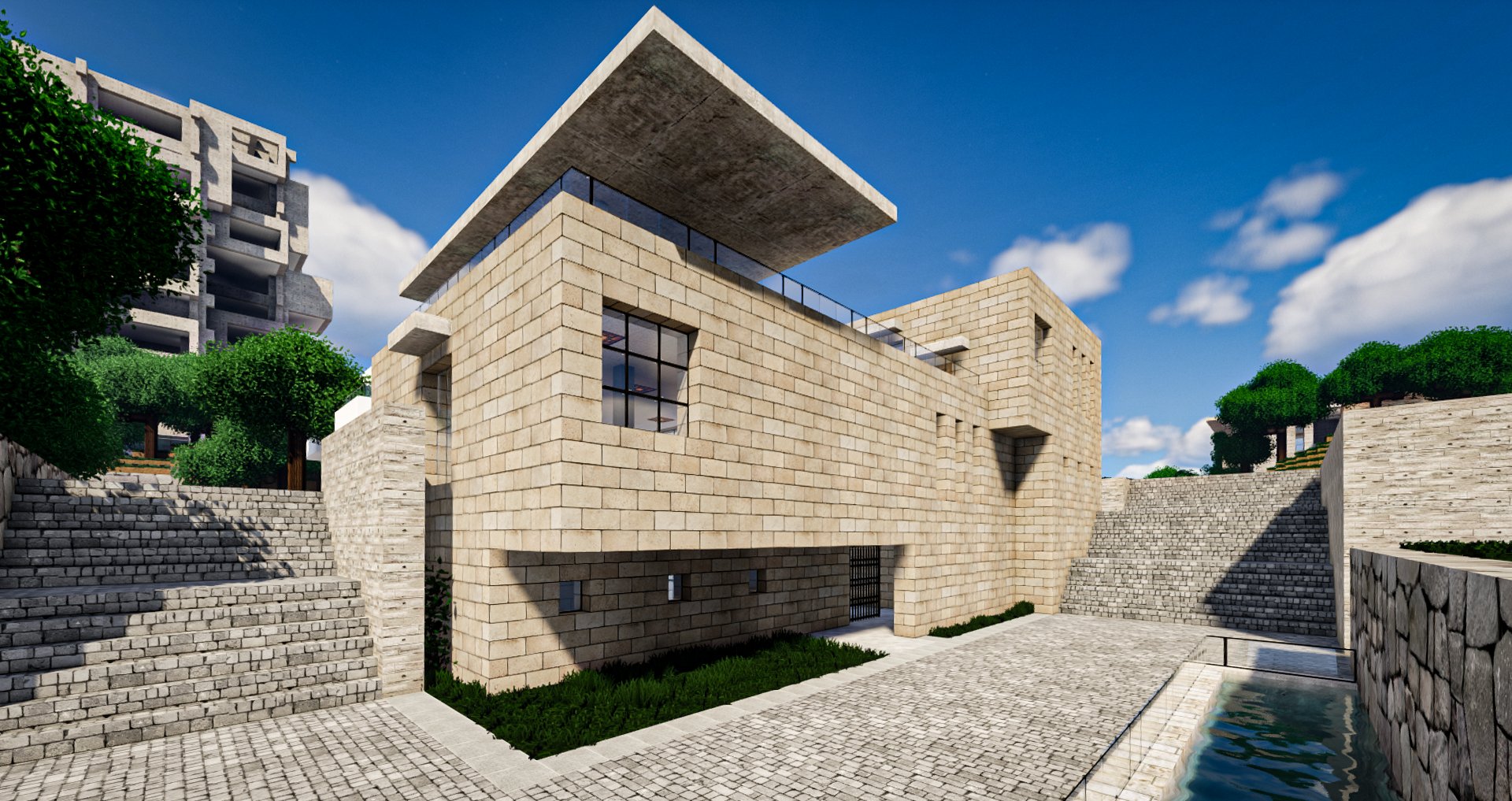 Aoi Rc造3階建て砂岩タイル仕上げの共用庭付き2住戸のアパート マインクラフト Minecraft Minecraft建築コミュ マイクラ建築 Minecraftbuilds T Co Icrybcmcyv Twitter