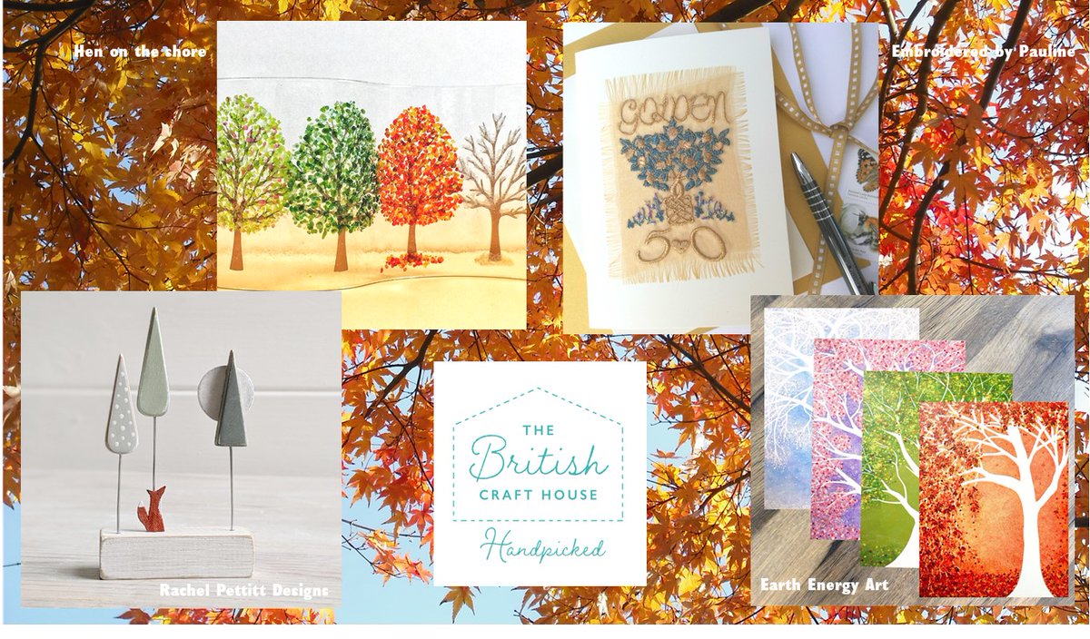 Celebrating fabulous #trees as the #AutumnEquinox opens the door to a new season at @BritishCrafting #teamtbch #teamworkthursday #UKGiftAM #shopindie #treeoflife #goldenanniversary #treesmatter #glassart #justacard