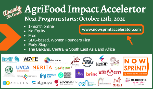 Our 5th cohort will be a vertical: AgriFood Impact! We can not do this without our partners. 
Subscribe now, applications close on October 8th. 
Go to nowsprintaccelerator.com
#Agrifood #Agrofood #Accelerator #Program #startup #mentor #investor