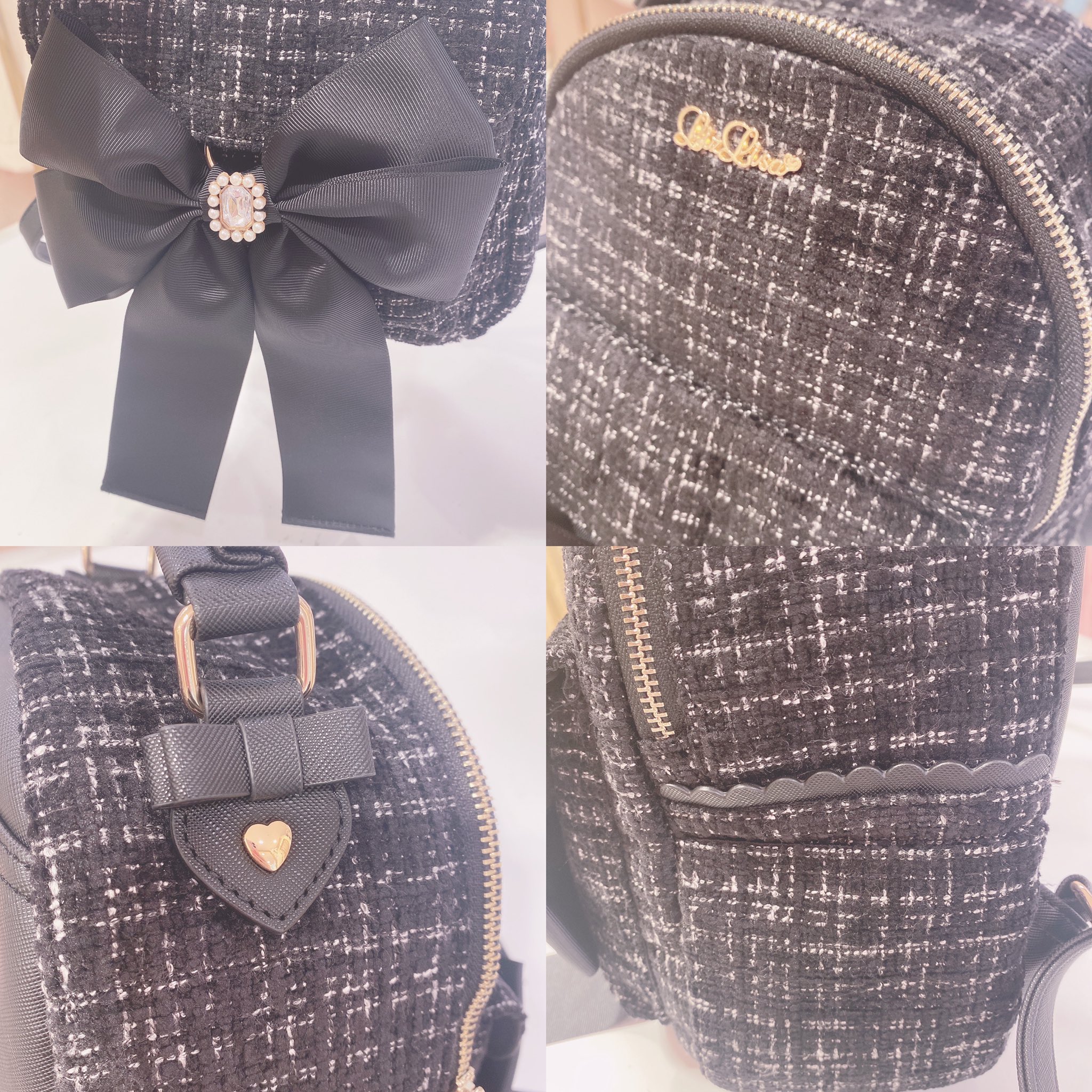 LIZLISA❤︎ツイードロングリボンリュック ︎ 【PRE-ORDER💕】 ୨୧ LIZ LISA new collection ୨୧ ｡:°ஐ
