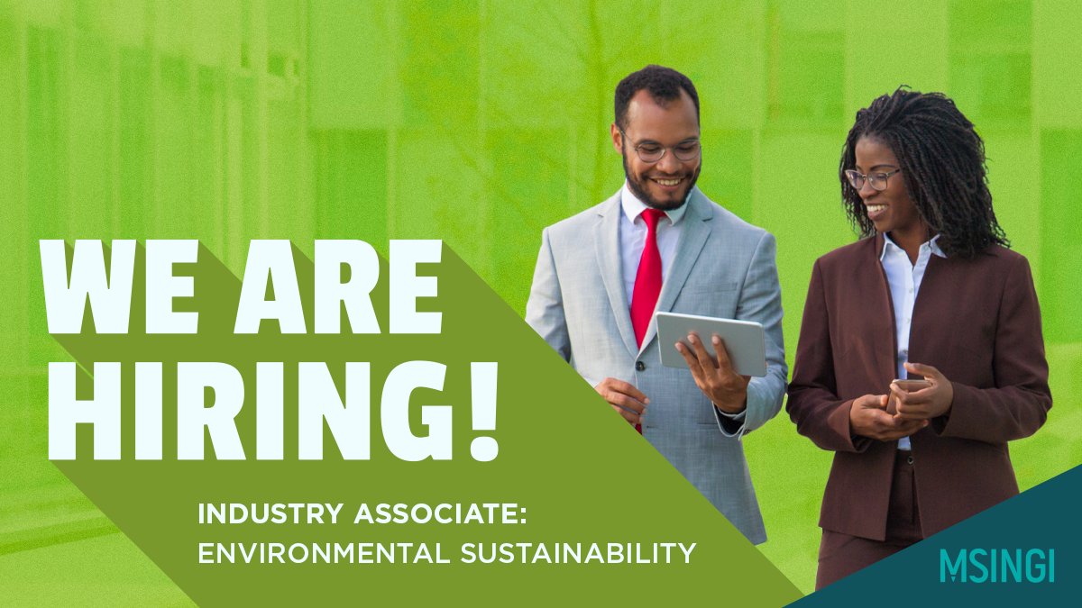 We are looking to hire an Industry Associate: Environmental Sustainability to work within Msingi’s Textile &amp; Apparel team. 

For more information, go to: msingi.com/get-involved/c…
Application deadline: 29th Sept 21

#IkoKaziKE #IkoKazi