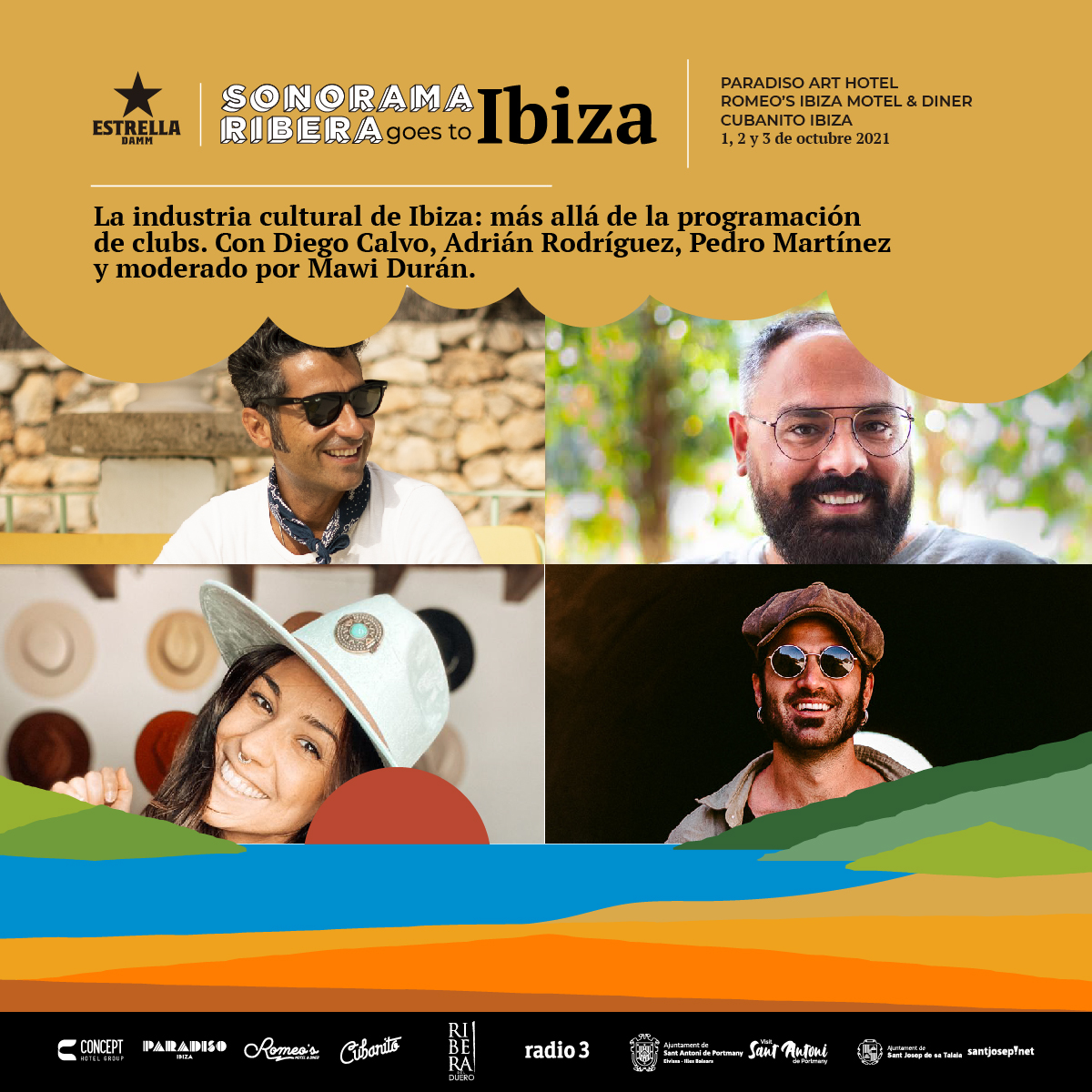 ¡Sumamos nueva charla a la programación de <a href="/sonorama/">Sonorama</a>! En este caso hablaremos de la industria cultural de la isla con Diego Calvo (@Concept_HG), Adrián Rodríguez (<a href="/sdl_ibzfestival/">SDL Ibiza Festival</a>), Pedro Martínez (Teatro Eslava - Oléolá (GBS FINANCE)) y moderada por Mawi Durán.