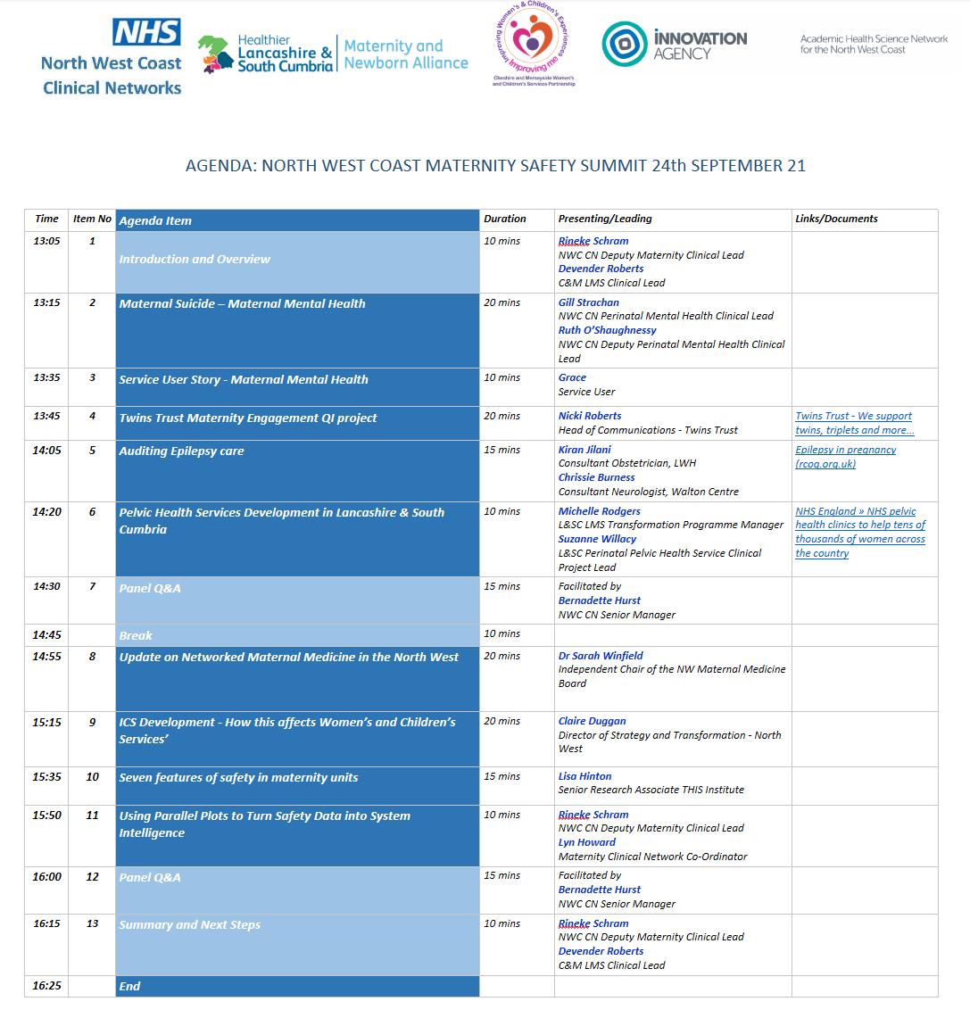 Looking forward to our 2nd #NWCMaternitySafetySummit 24th September! Lots of interesting talks and time to reflect in our Q&amp;A sessions <a href="/TracyMarsden71/">Tracy Marsden</a> <a href="/cmhschram/">Rineke Schram</a> <a href="/LisaHinton4/">Lisa Hinton</a> @gill_strachan @Doctor_Shox <a href="/mrodgersNHS/">MICHELLE RODGERS</a> <a href="/winners352/">Sarah Winfield</a> <a href="/NHSNW/">NHS North West</a> <a href="/nwcscnSenate/">North West Coast Clinical Network</a>