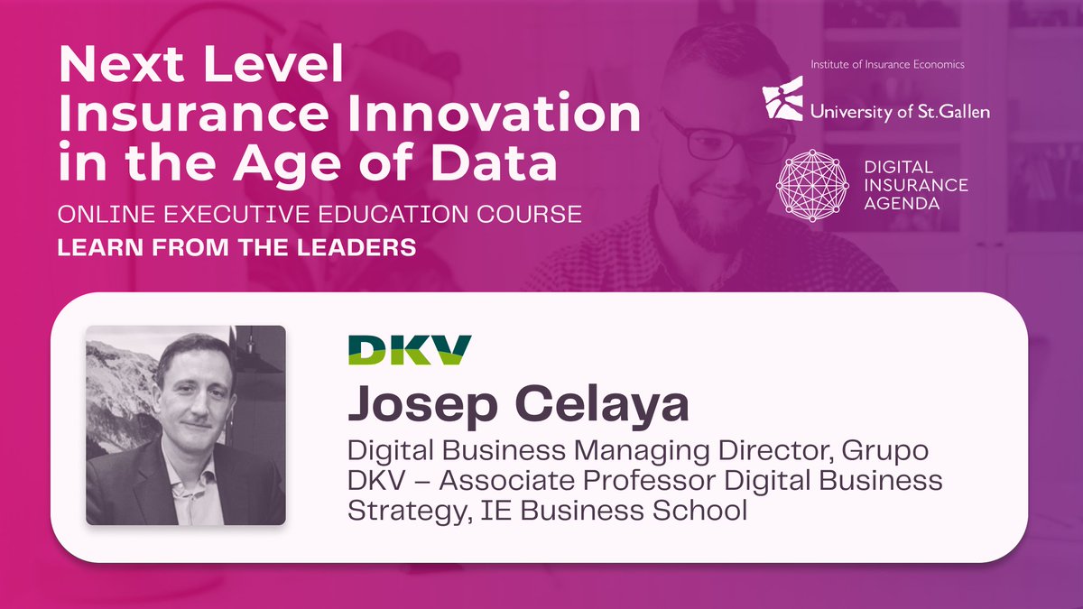 Interested to learn personally from the former Global Head of Transformation at <a href="/MAPFRE/">MAPFRE</a> and the current MD Digital Business at <a href="/grupodkv/">dkvsegurosonline.com</a>? <a href="/CelayaJosep/">Josep Celaya</a> will give insights on his experiences at the Executive Education Course! next.digitalinsuranceagenda.com/executive-educ…