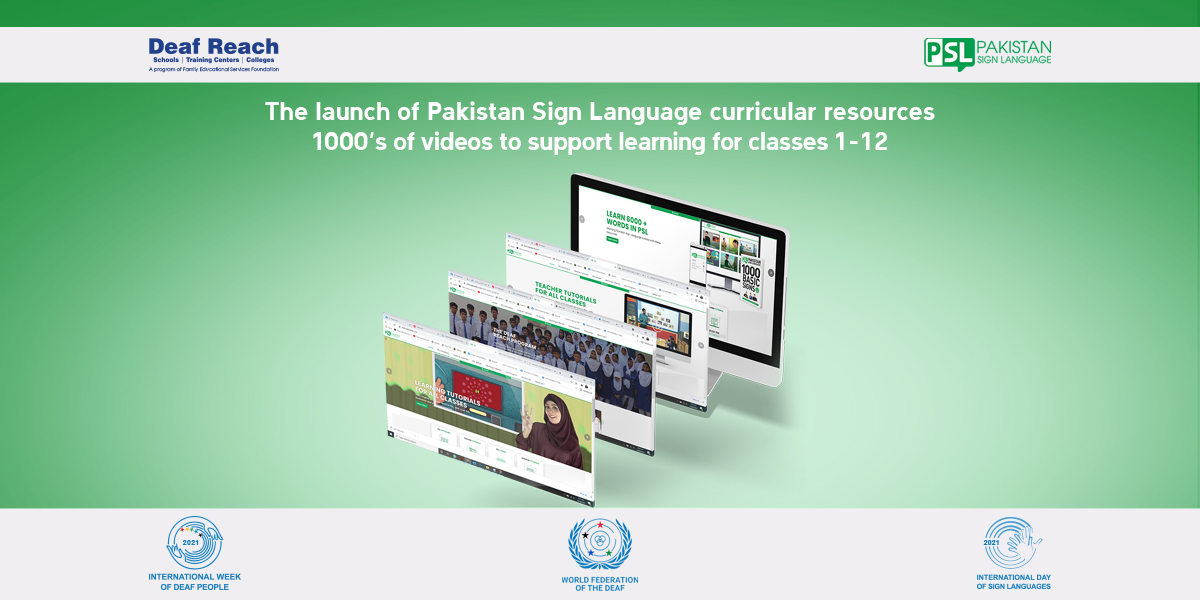 A First in Pakistan! 

To commemorate the International Day of Sign Languages, we are pleased to announce a platform for Pakistan Sign Language video-based curricular resources for KG to Class 12. 
Visit the PSL platform at psl.org.pk
#iwd2021 #signlanguage #PSL