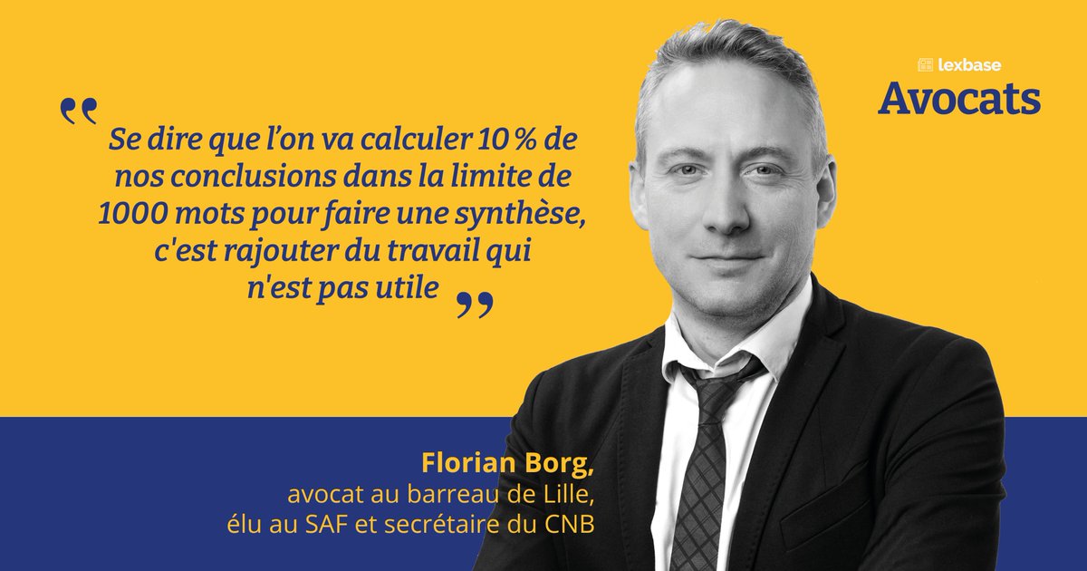 LexbaseAvocats's tweet image. ✨🆕 #Structuration des #écritures : « C'est rajouter du travail qui n'est pas utile ! »
Retrouvez l'interview de Florian Borg, secrétaire du @CNBarreaux
📚A lire ici lexbase.fr/revues-juridiq…
🎙Et à écouter sur @LexradioLexbase lexradio.fr/broadcast/3597…
#1000mots #avocat #justice