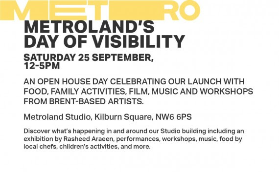👉📢  Have plans for Saturday?! Why not head down to Metroland for the Making Myself Visible Family Day, 12- 5pm Featuring performances, workshops, music, children’s activities, and much more. All welcome and happening at Metroland Studio in Kilburn Square NW6